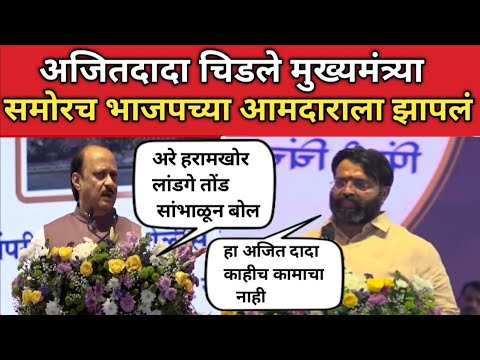 Ajit Pawar ने मुख्यमंत्री देवेंद्र फडणीस समोरच भाजपचे आमदार Mahesh landge ला झापलं