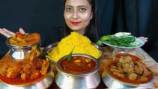 Handi Special Mutton Fat+Handi Chicken Buna+Mutton Liver Masala+Handi Veg Fish Curry+Turmaric Rice