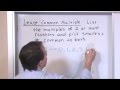 Finding Least Common Multiple and Multiples