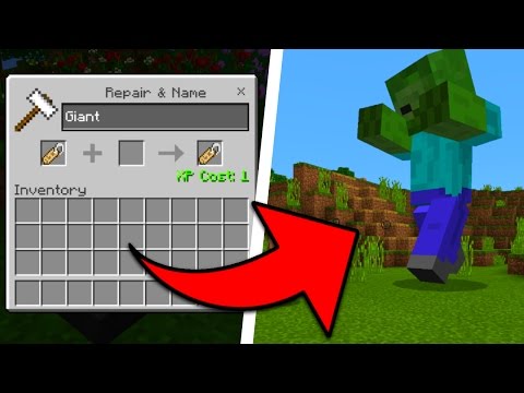 How To Spawn Hidden Giant Mobs in Minecraft Pocket Edition (Nametag Boss Addon)
