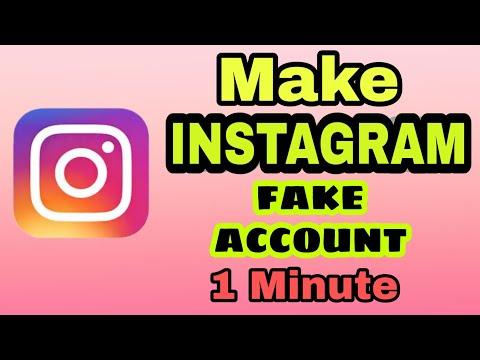 How to make Fake Account on INSTAGRAM