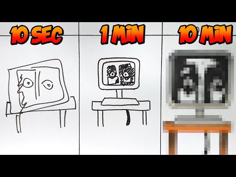 Sprunki Mr Fun Computer Horror Drawing Challenge in 10 Minutes