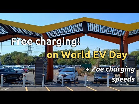 Free charging at FastNed Oxford on World EV Day (plus Renault Zoe ZE50 R110 charging speeds)