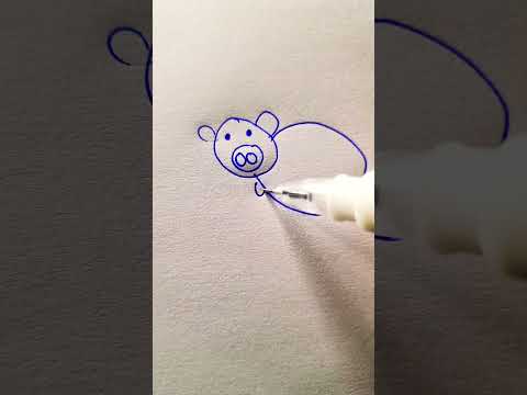 famous pig is now standing #art #drawing #tiktok #pig #shorts