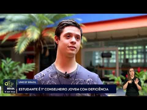 Estudante é o primeiro conselheiro jovem com deficiência da Unicef