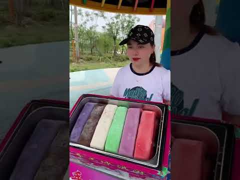 Ice Cream Rolls N1| ice cream | ice cream on Street-رول آيس ك#MyYouTubeRecipe#Shorts