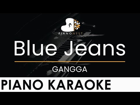 GANGGA – Blue Jeans – Piano Karaoke Instrumental Cover with Lyrics