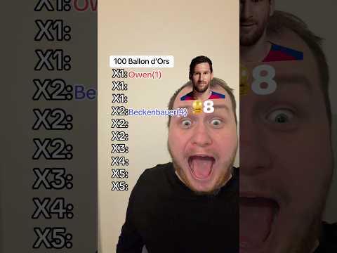 100 Ballon d’Ors Challenge #shorts