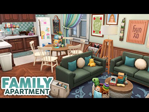 Cluttered Family Apartment // The Sims 4 Speed Build: Apartment Renovation