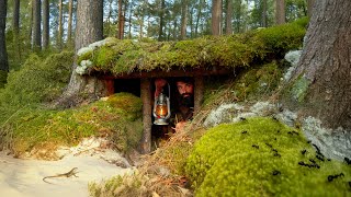 Building secret and cozy shelter in the Dunes | Cooking Seafood