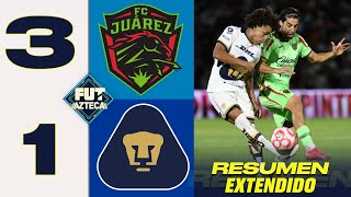 ¡RESUMEN EXTENDIDO! Juárez 3 - 1 Pumas | Jornada 10 | Apertura 2025 Liga MX