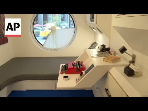 YouTube video thumbnail: Iconic Tiny Tokyo Capsule Home Goes on Display in New York