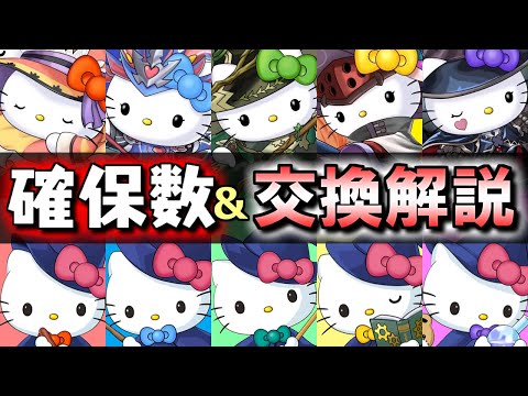【※固定コメントに追記あり】【確保数解説付き】サンリオキャラクターズコラボガチャ 交換ランキング!!微課金目線で徹底解説します。【パズドラ】