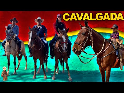 Cavalgada com a família