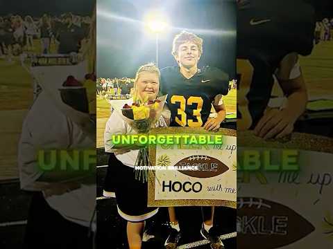 Football Captain Surprises Special Cheerleader with HOCO Invite 🥹💐