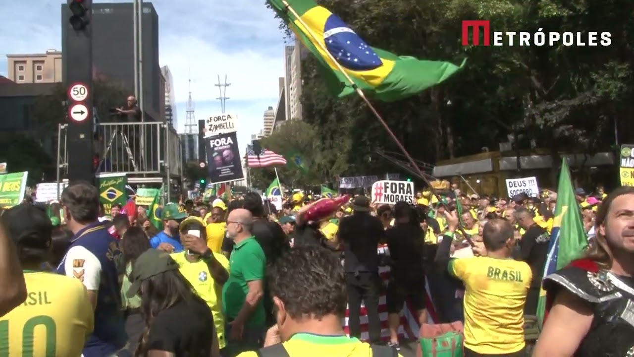 Sem Bolsonaro ato na Paulista retoma foco no PL da Anistia
