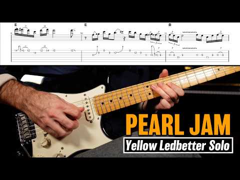 Pearl Jam - Yellow Ledbetter Guitar Solo Lesson - All Licks + Tabs!