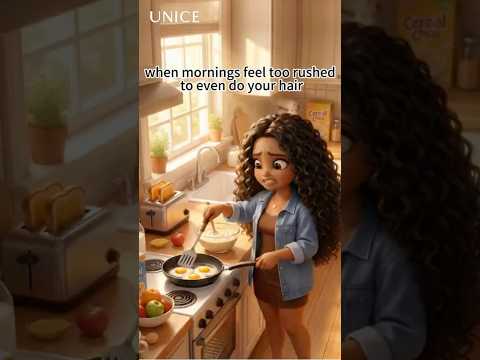 ⬇️Are your mornings calm or chaotic?😭No time for anything💥Glueless wig = lifesaver