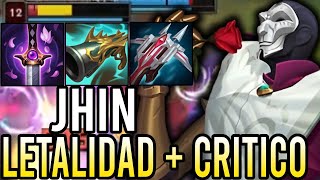 ¡JHIN LETALIDAD-CRITICO + COSECHA OSCURA LA MEJOR BUILD PARA EL VIRTUOSO! League of Legends
