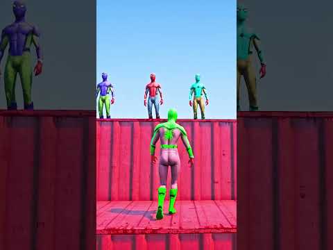 GTA 5 Epic Ragdolls | Spider-Man Minions Jumps / Fails ep.1083 #shorts