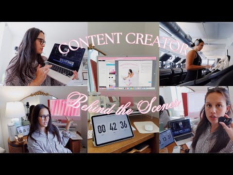 what work as a content creator ACTUALLY looks like (time stamps & productive vlog)