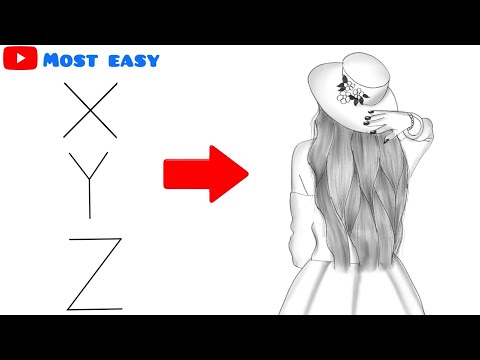 How to draw a girl backside wearing cap | pencil sketch for beginners | beautiful girl drawing