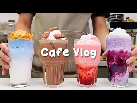 😝주말이니까 쉬자 유후🌸지치고 힘들 땐 음료 ASMR로 힐링해요/카페브이로그/Cafe Vlog/ASMR/Tasty Coffee