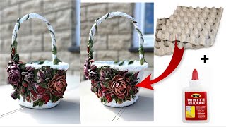 Turn Egg Cartons Into Amazing Art! /How to make a beautiful basket from egg cartons.