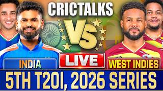 🔴 Live: IND vs WI, 5th T20I, 2026 Series Live Cricket Match Today, Live Score Commentary 11 Ov