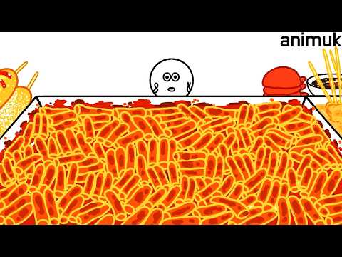 Mukbang Street Tteokbokki 길거리 떡볶이 먹방 ANIMUK 애니먹