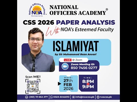 CSS 2026 PAPER ANALYSIS
- with Sir Raza Ansari