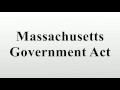 Massachusetts Government Act Impacts