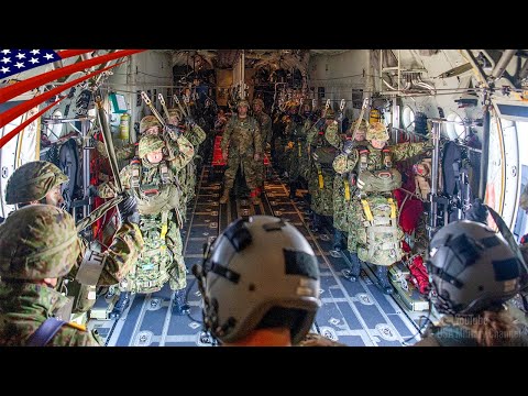 New Year’s Leap 2025: Japanese Paratroopers Jump from a U.S. Air Force C-130