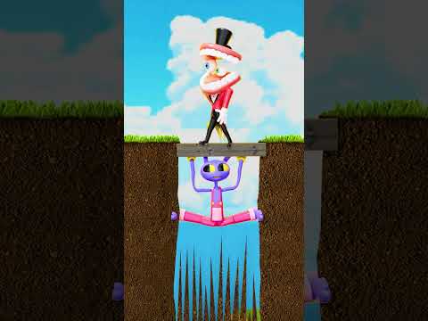 Digital circus evil Caine vs Jax - Help Pomni saves the Jax in Pit #digitalcircus