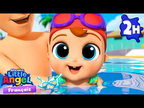 Apprendre à nager avec Bébé Louis | Comptines avec Bébé Louis | Little Angel Français