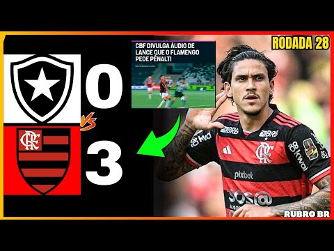 BOTAFOGO 0 x 3 FLAMENGO| Teve lance polêmico de novo! 28ª RODADA | BRASILEIRÃO 2025