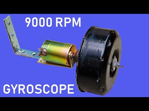 9000 RPM - 12V DC Motor Powered Electric Gyroscope DIY