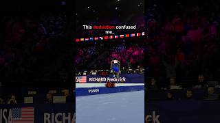 This deduction confused me🤔 #gymnastics #worldchampionships #olympics