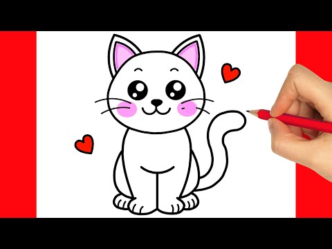 CÓMO DIBUJAR UN GATO FÁCIL