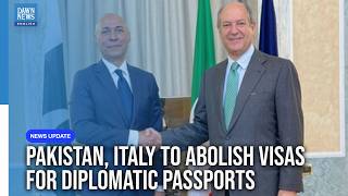 YouTube video thumbnail: Pakistan, Italy Sign Accord To Abolish Visas For Diplomatic Passports