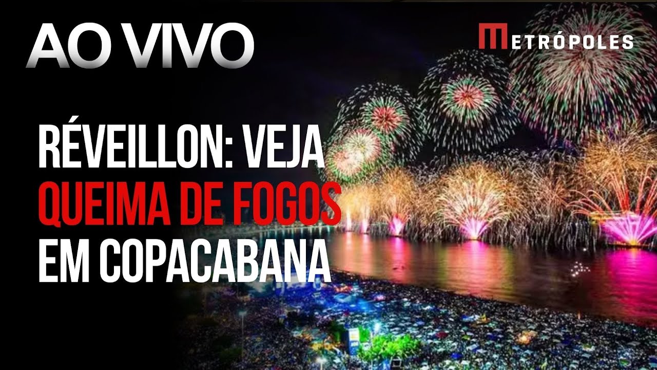 AO VIVO | Veja a queima de fogos em Copacabana para celebrar 2026