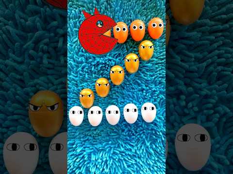 WOW Egg VS PacMan Suprise Funny #funny #asmr #shorts #shortvideo #cartoon #comedy