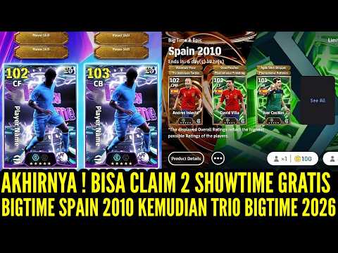 AKHIRNYA BISA CLAIM 2 SH0WTIME GRATISAN ! BIGTIME SPAIN 2O1O KEMUDIAN TRI0 BIGTIME 2O26 TERKUAT !