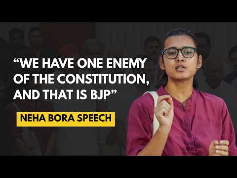 Neha Bora speech: "Our battle is going to be only against BJP"
