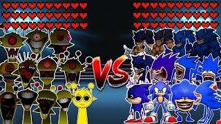 Simon Sprunki Monster Evolution vs Sonic Monster Evolution! Meme battle 