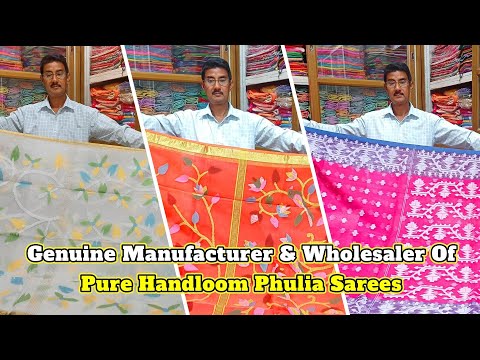 Matka Muslin Tussar Silk & Pure Handloom Tant Tangail Sarees From The Biggest Manufacturer Of Phulia