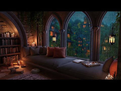 Stormy Night at a Medieval Castle | Rain & Thunder for Sleeping [8 hours]