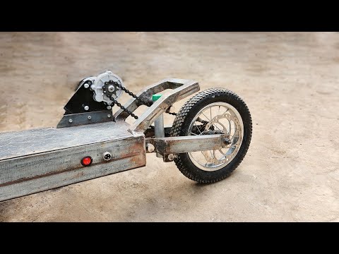 Homemade dual suspension electric scooter part-3