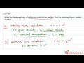 Velocity and Motion Equations