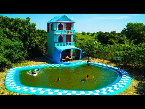 Build Big Swimming Pool For 3-Story Mud Resort House